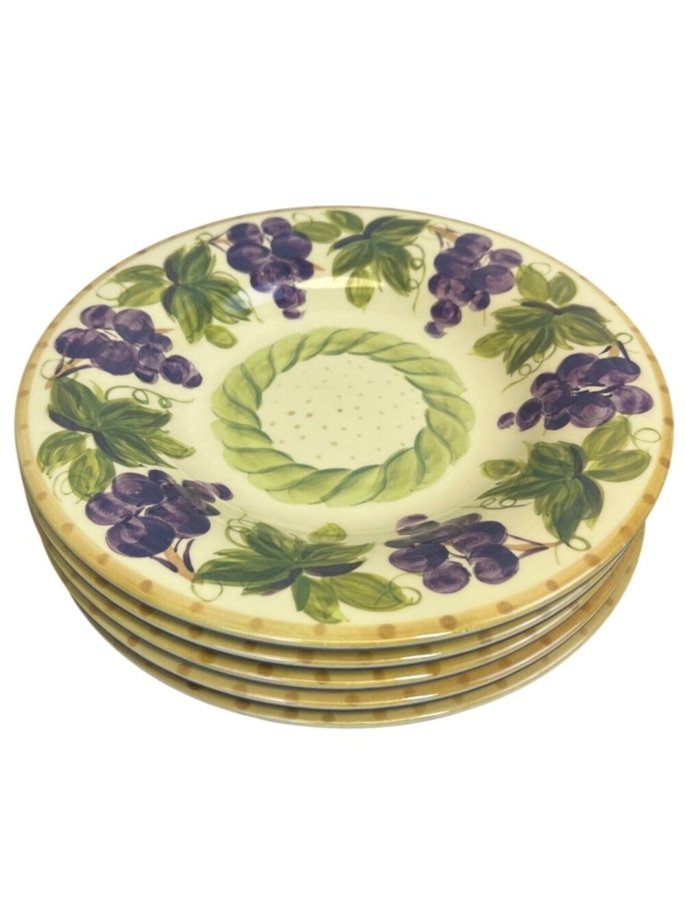 Tabletops Unlimited Melamine Pasta Bowls 11" Grapes Tuscan Set of 5